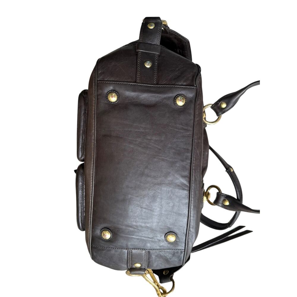 COACH 12475 Hampton Lindsay Espresso Brown Leather Brass Turnlock Hangtag y2k - Picture 5 of 14